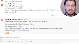 Student Enrolment Automation: Wordpress/Gravity Forms → Xero → Trello → Slack