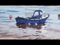 EASY Boat Painting in Watercolor - Simple step-by-step demo