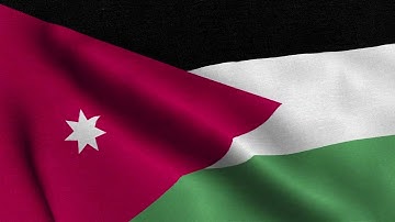 Jordan Waving Flag Animation Loop | Stock Footage | Free Background