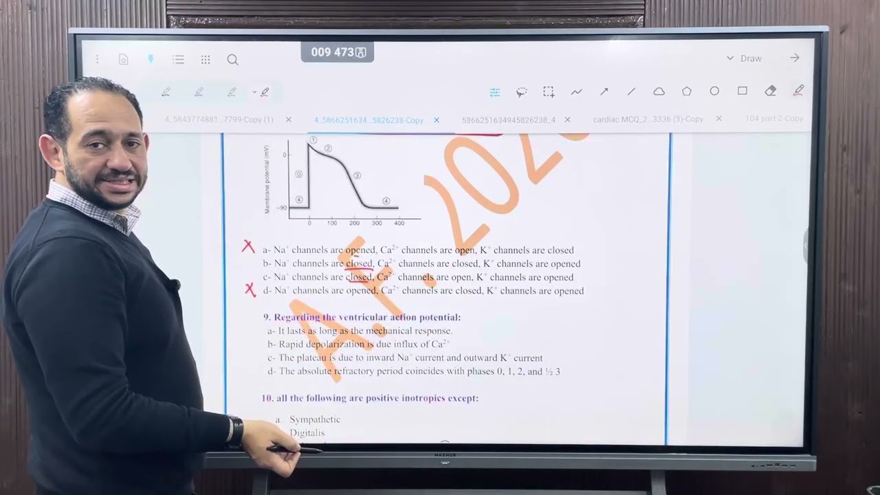 physiology dr fawzy cardiac Quiz 1 answering