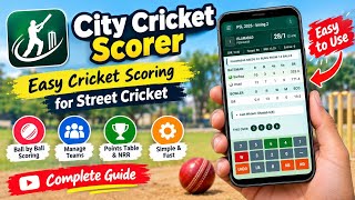 How to use City Cricket Scorer Application | Easy Cricket Scorer App screenshot 5