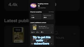 Try to get this audio 🎧 subscribers. #music #shorts # shortvideous # Trending # tiktok #2026