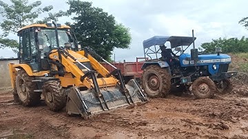 Tractor Loading Video | Jcb 3Dx Mechanic Sonalika Di 740 | New Jcb Video | Jcb 