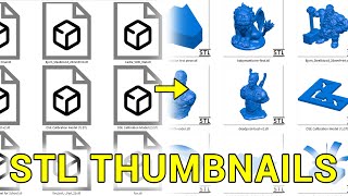 STL thumbnails and other 3D printing computer optimisations