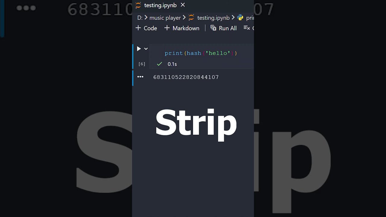 Hash And Strip Function In Python YouTube Hash And Strip Function In Python YouTube