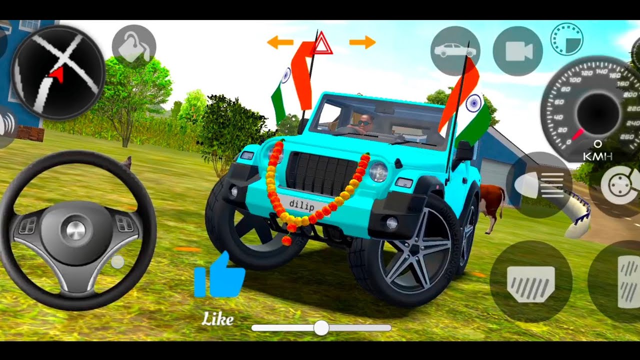 Modified Mahindra Thar😈Games:Indian Blue Thar (Gadi Wala Games) Car Game Android Game -