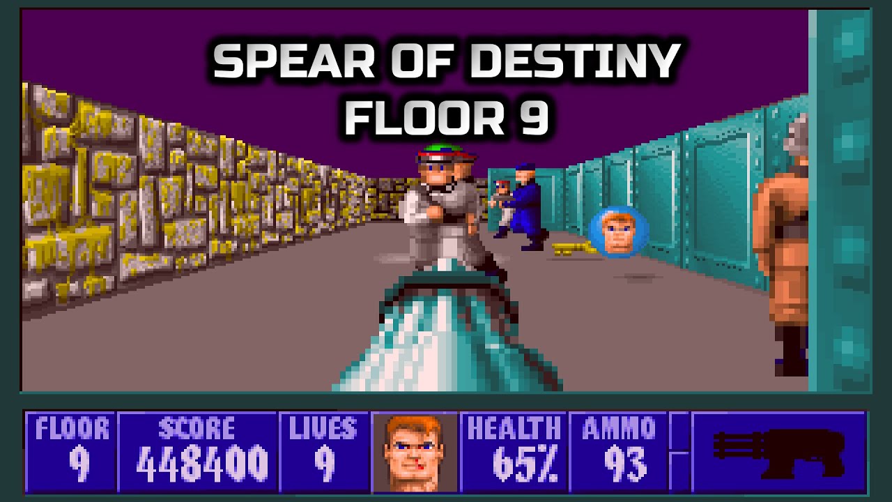 Wolfenstein 3D: Spear of Destiny / Floor 9 / PC Gameplay 4K
