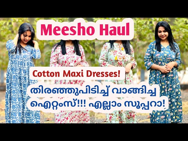 meesho cotton dresses