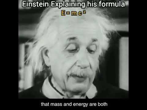 Albert Einstein explaining his formula