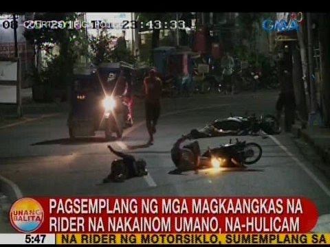 UB Pagsemplang ng mga magkaangkas na rider na nakainom umano na hulicam