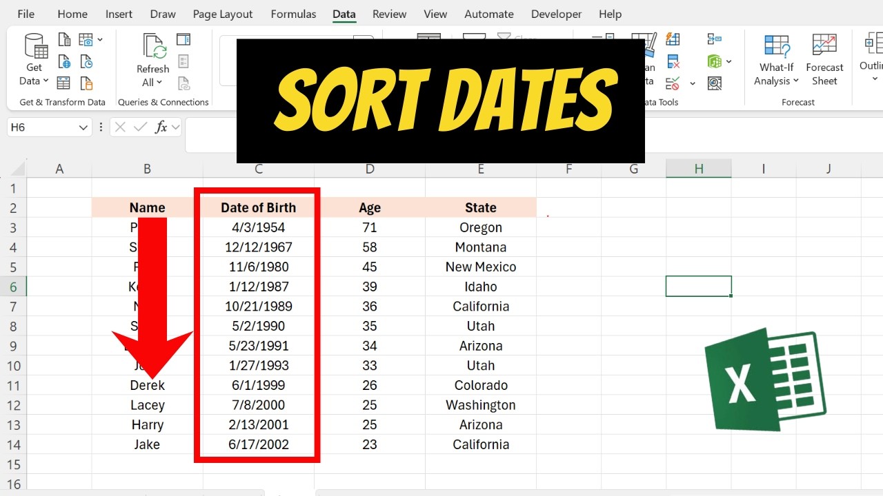 How To Sort By Date In Excel - YouTube