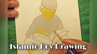 Islamic Boy Drawing | How To Draw A Islamic Boy | Art's Of Munna | Islamic Painting Tutorial #Islam