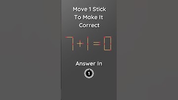 Move only 1 stick to make equation correct, Matchstick puzzle #shorts #ytshorts #matchstick