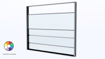 Guillotine Window - 3 Panel Vertically Sliding Automated Sash Glass System