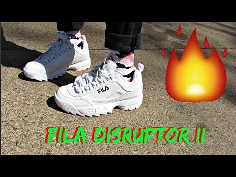 fila sneakers on feet