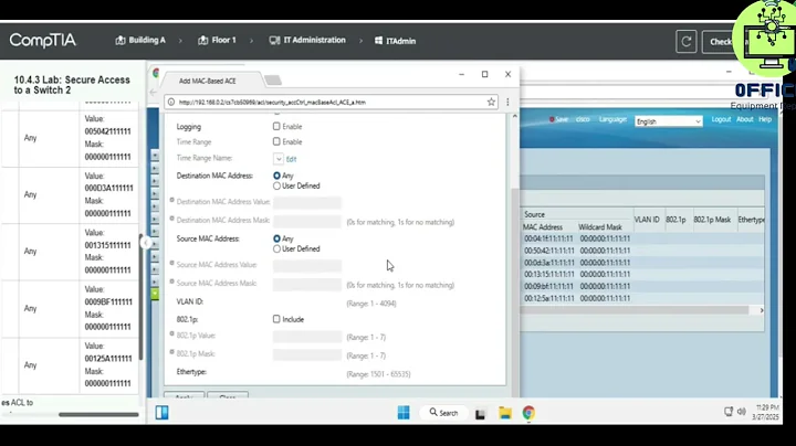 🔐 **Network+ 10.4.3 Lab Secure Access to a Switch 2 | TestOut Walkthrough & MAC-Based ACL Tutorial**