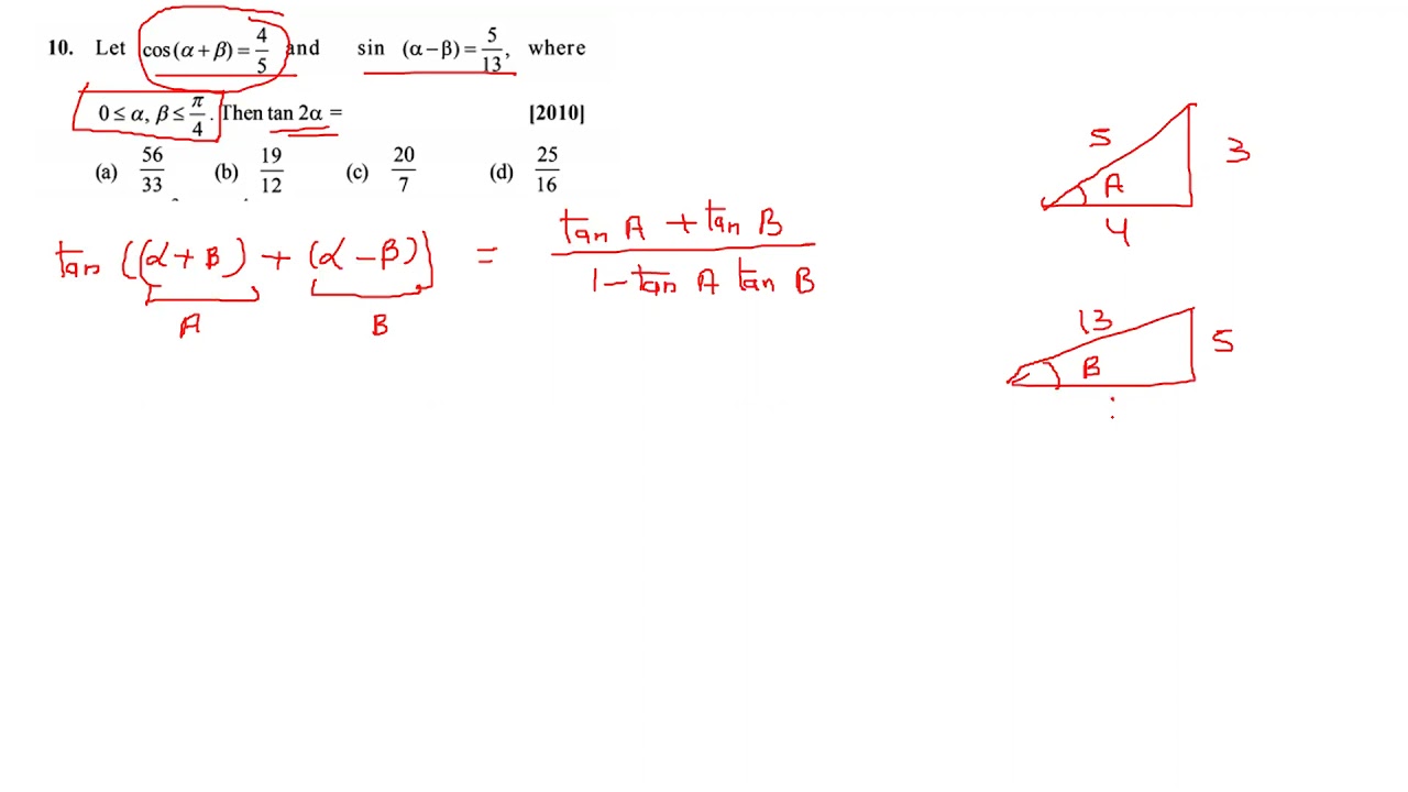AIEEE 2010 trigonometric question