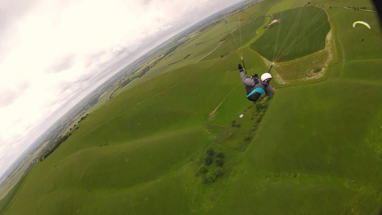 Paragliding, Glyn C at Milk Hill YouTube