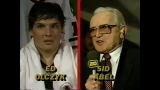Sid Abel Interviews Eddie Olczyk (WXON Apr. 11, 1985)