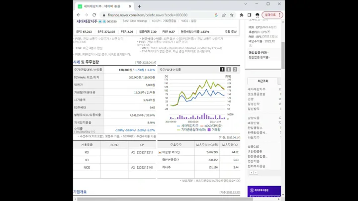003030세아제강지주 주가 전망 및 차트 분석