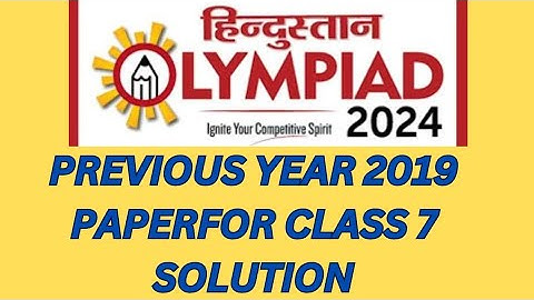 Hindustan Olympiad previous year 2019 paper question of class7.#olympiad #howto #prepration #scifun4