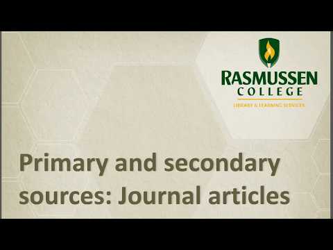 Video: Zijn artikelen primaire bronnen?