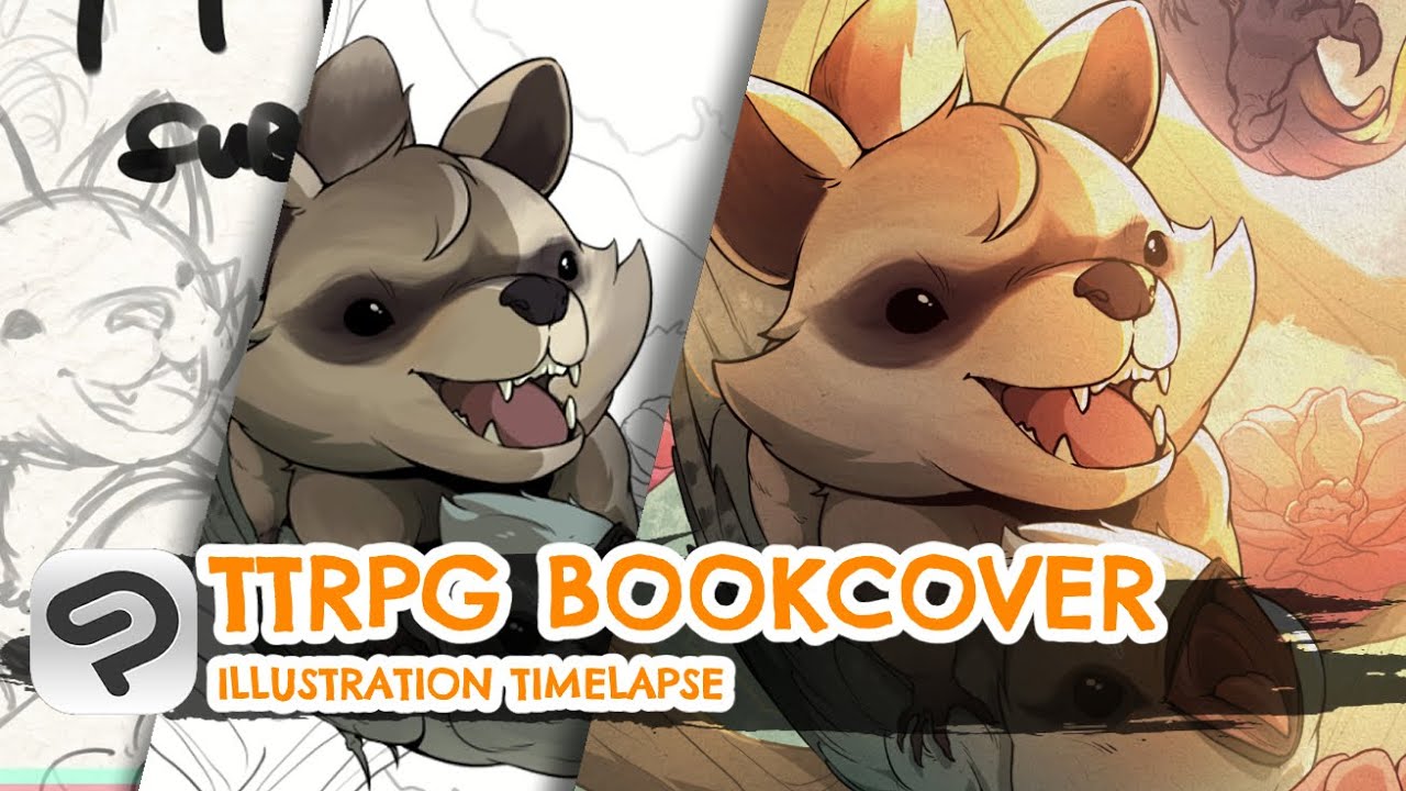 TTRPG Fantasy Animal Back Book Cover Illustration