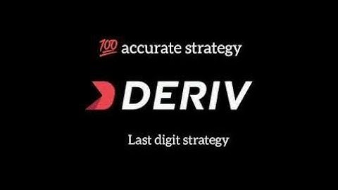 Simple Trading Strategy For Rise and Fall Last Digit Market