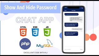 Show And Hide Password Functionality || Chat App || PHP || EXCELLENT CODE WITH AJ