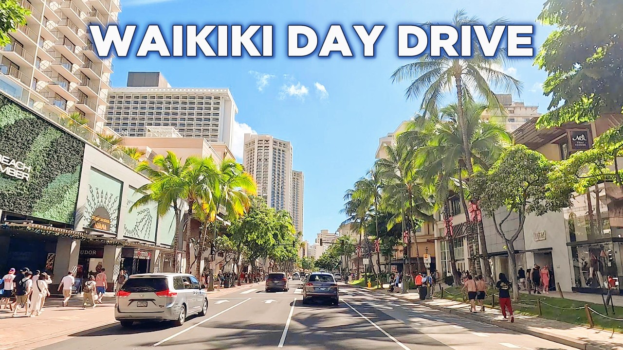 🚗 Waikiki Day Drive | Ala Moana Park Loop & City Streets | Oahu 4K