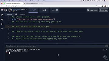 Day 01 - Project Band Name Generator | Dr Angela Yu - 100 days of Code