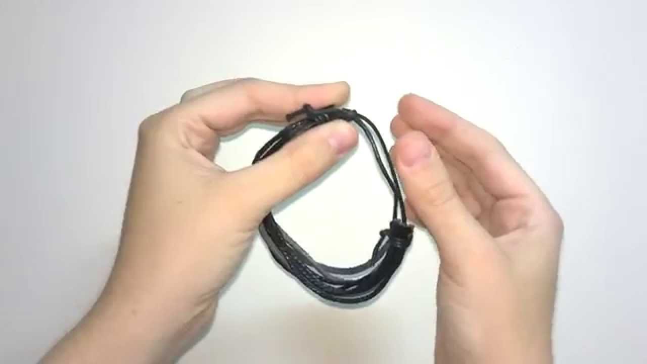 Como ajustar pulseira em couro ecológico - YouTube
