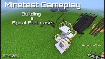 Minetest Gameplay EP208 Building a Spiral Staircase