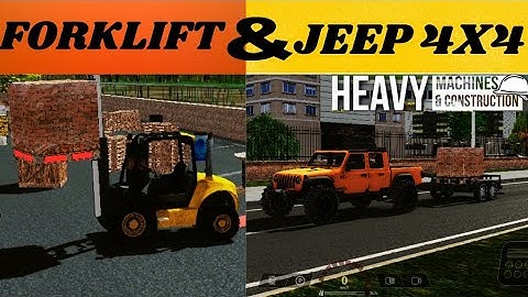 Heavy Machines & Construction Gameplay Android and iOS Gameplay|Forklift and jeep 4x4|Gaming Group