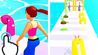 Wig Run - Wig Hair Girl Run - All Levels iOS Android GamePlay #2 screenshot 4