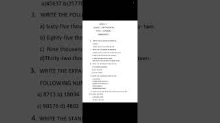 WORKSHEET-1 GRADE-3 TOPIC- NUMBERS SUBJECT-MATHEMATICS Net Worth