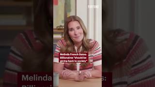 Melinda French Gates: Billionaires "should be giving back to society" #philanthropy #leadership