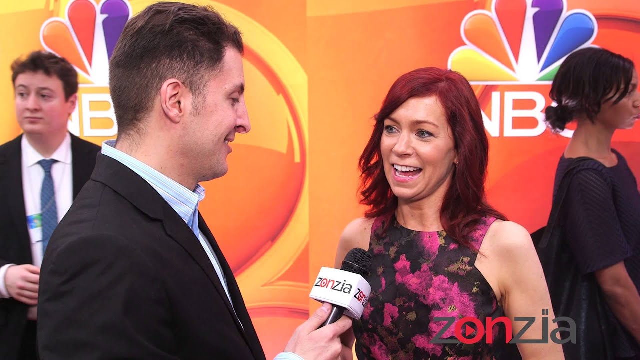 Carrie Preston at the NBC Upfront with BTVRtv's Arthur Kade