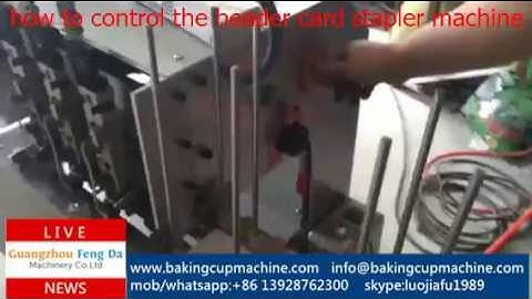 how to control header card stapler machine