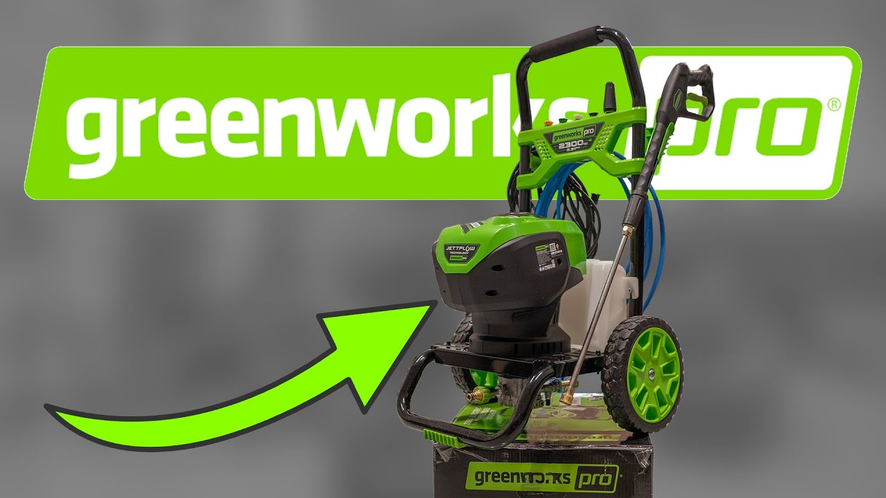 Greenworks Pro 2300PSI Pressure Washer Review/Unbox/Demo - YouTube