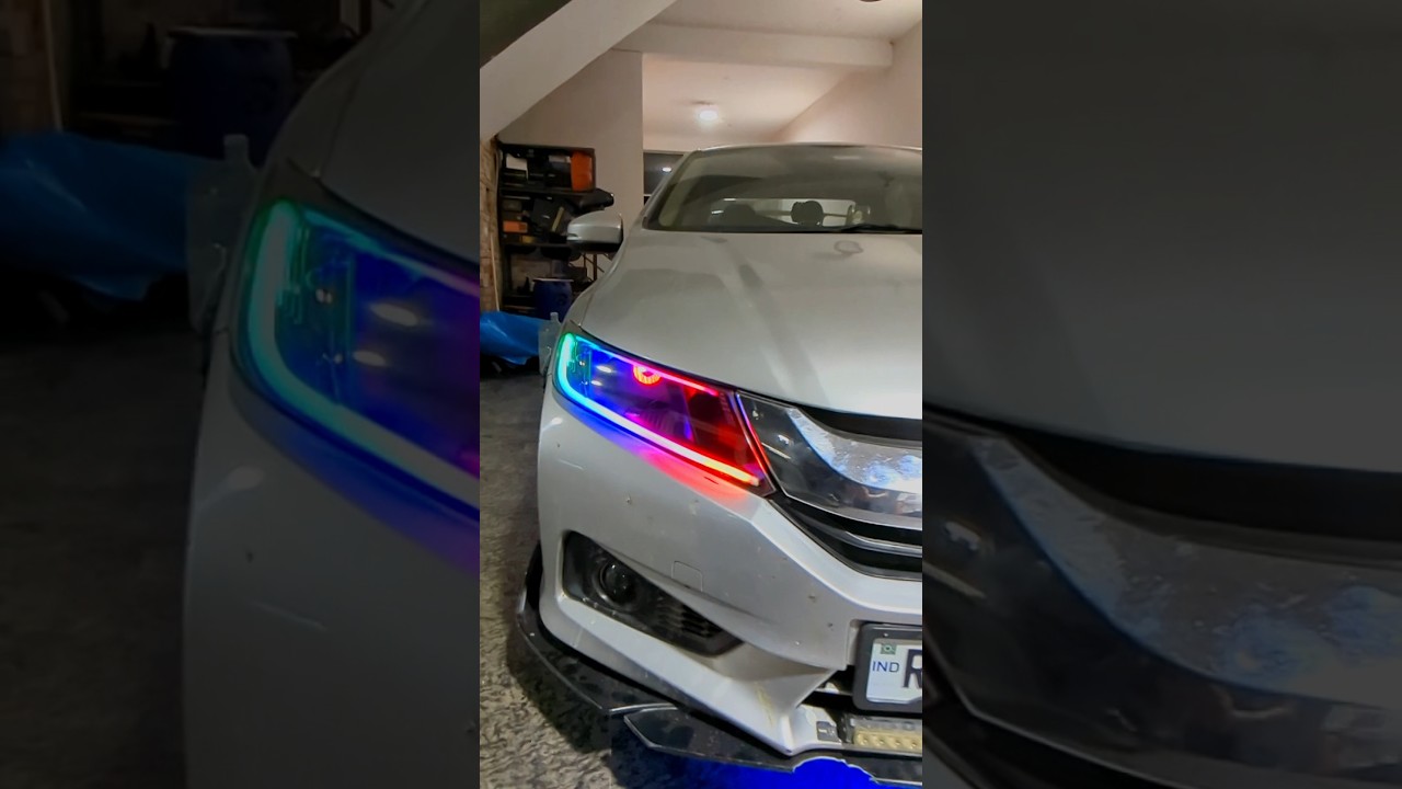 Honda city headlight upgraded || RGB DRL || Devil eye || 