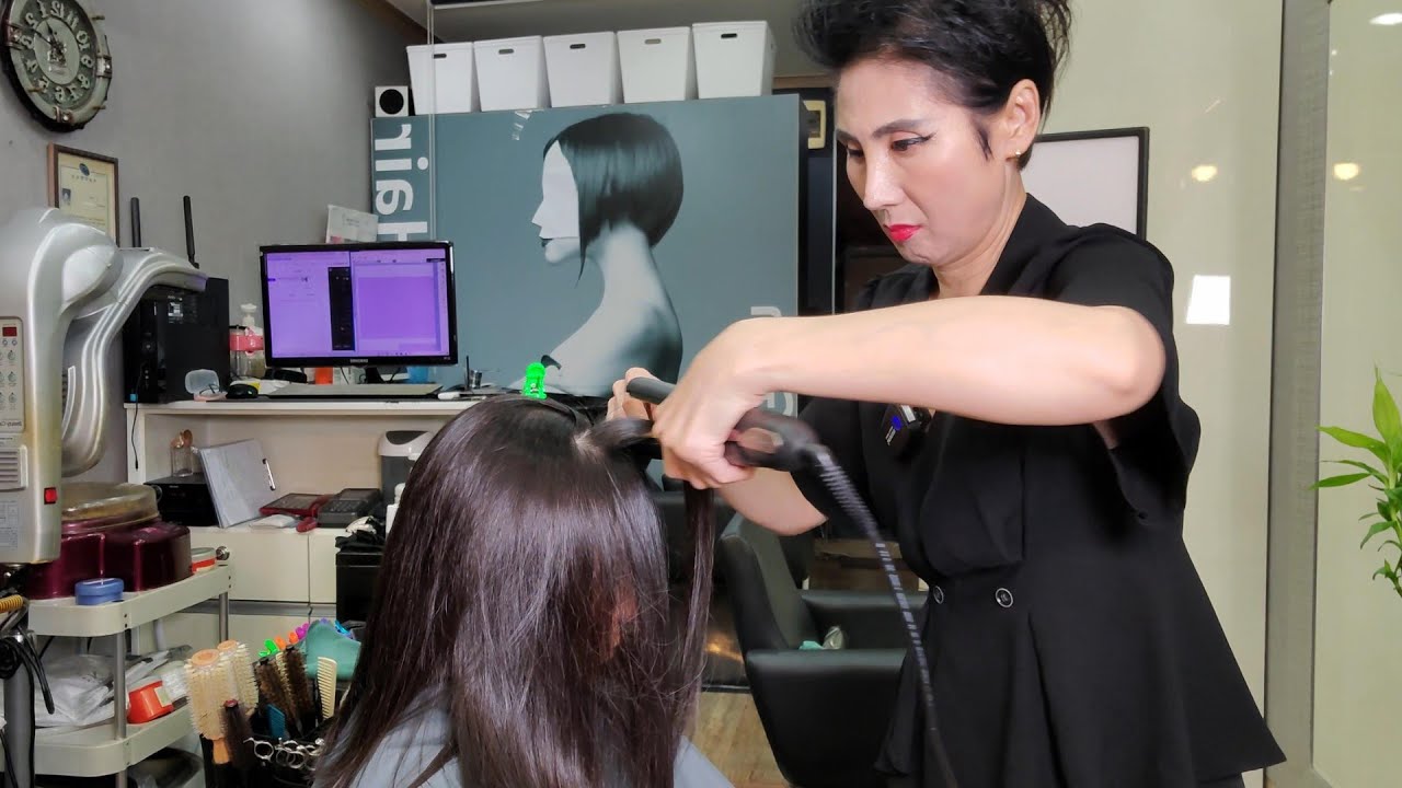 Hair Salon ASMR – Calm, Clean, Focused Straight Hair Work