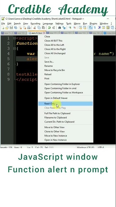 JavaScript alert and prompt function with using variable - YouTube