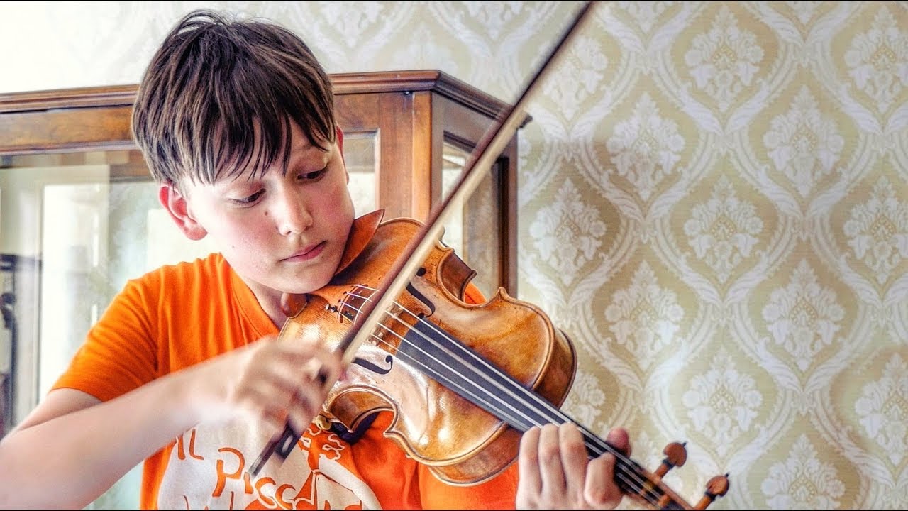 He a violin