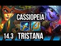 Cassiopeia vs tristana mid  rank 3 cassio 528  euw challenger  143