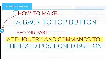 How to add jquery to Back to Top Button-Make smooth scroll to top