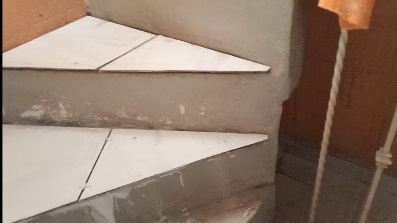 Paso a  paso para poner lozeta para una escalera de caracol 🐌