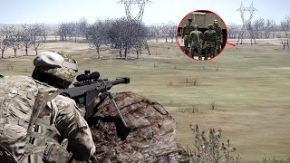 RUSSIAN GENERAL SHOT THROUGH FACE - Sniper killed Russian Elite Officers in the Eastern front #arma3
