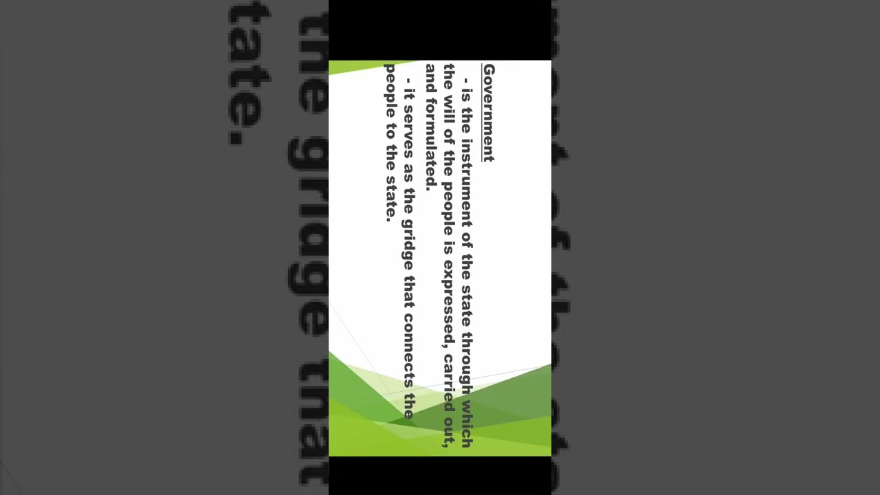 MODULE 1: THE CONCEPTS OF POLITICS & GOVERNANCE (PPG)