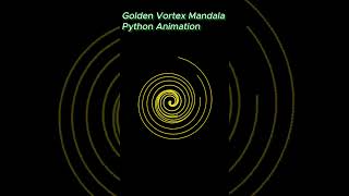 Golden Vortex Mandala | Luxury Python Animation #python #animation #shorts #viralvideo